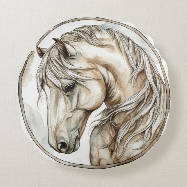 Wilde Jagd und zeitlose Sammlung Rundes Kissen (Vorderseite)