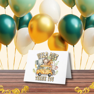 Wilde Jungen Geburtstagssafari Dankeskarte