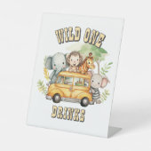 Wilde Jungen Geburtstagssafari Sockelschild (Vorderseite)