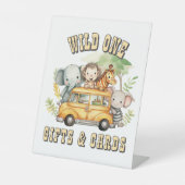 Wilde Jungen Geburtstagssafari Sockelschild (Vorderseite)