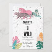 Wilde Jungle-Party-Kindergeburtstag Einladung (Vorderseite)