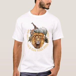 Wilde Jungle Tiere mit majestätischen Löwenzentner T-Shirt