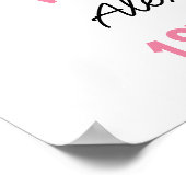 Wilde Jungle Tiere Rosa Blumengeburt Willkommen Poster (Ecke)