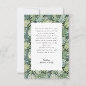 Wilde Jungtiere zum ersten Geburtstag Dankeskarte (Rückseite)