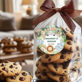 Wilde Jungtiere zum Geburtstag Runder Aufkleber