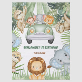 Wilde Jungtiere zum Geburtstag Seidenpapier