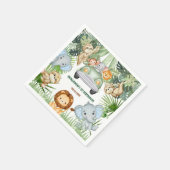 Wilde Jungtiere zum Geburtstag Serviette (Ecke)