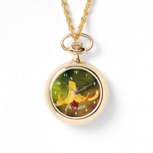 Wilde Kanadische Lilie mit Insekten Abstrakt Perso Armbanduhr