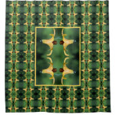 Wilde Kanadische Lilie und Insekten Abstrakt Duschvorhang (Vorderseite)