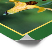 Wilde Kanadische Lilie und Insektenspiegel Abstrak Poster (Ecke)