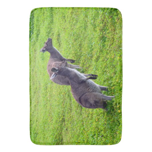 Wilde Kangaroos, große Speicherschaummatte Badematte (Vorderseite Vertikal)