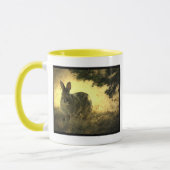 Wilde Kaninchen-Keramik-Kaffee-Tasse Tasse (Links)