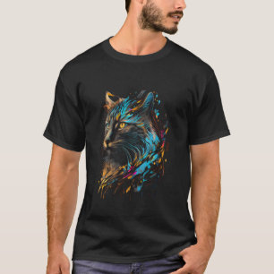 Wilde Katze Afrika Safari Lieblingstier Tierfan T-Shirt