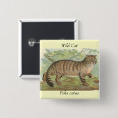 Wilde Katze Button (Vorne & Hinten)
