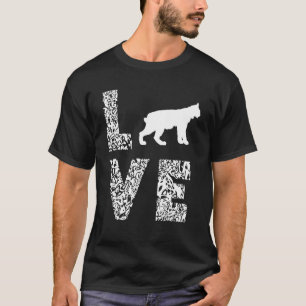 Wilde Katze Caracal Leopard Liebe Herz Wildtier L T-Shirt