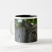 Wilde Katze Isis-Tasse Zweifarbige Tasse (Vorderseite Links)