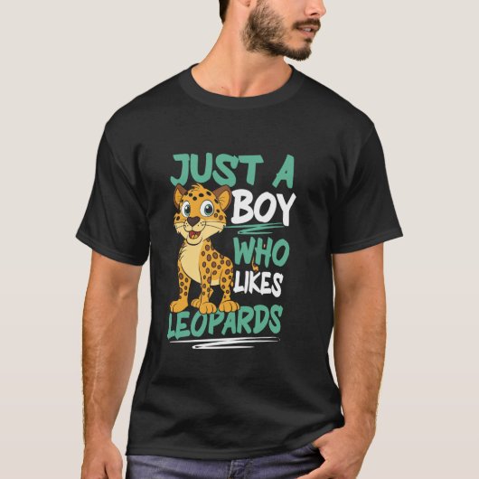 Wilde Katze Leopard Kinder T-Shirt (Vorderseite)