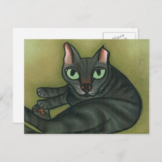 Wilde Katze NURTURE Postkarte (Vorne/Hinten)