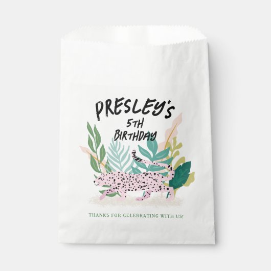 Wilde Katze Party Tier Personalisierte Gabe Beutel Geschenktütchen (Vorderseite)