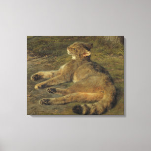 Wilde Katze (von Rosa Bonheur) Leinwanddruck