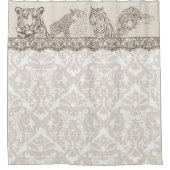 Wilde Katzen - Duschvorhang (Vorderseite)