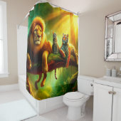 Wilde Katzen Duschvorhang (Beispiel)