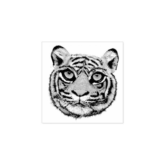 Wilde Katzen Gesicht Stempel (Prägung)