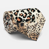 Wilde Katzen Modernes Tierleopard-Druckmuster Krawatte (Gerollt)