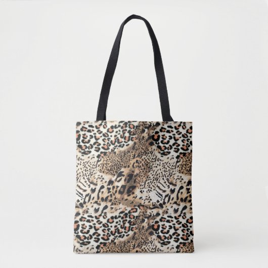 Wilde Katzen Modernes Tierleopard-Druckmuster Tasche (Vorderseite)