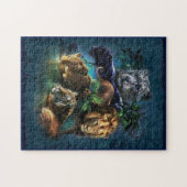 Wilde Katzen Puzzle (Horizontal)