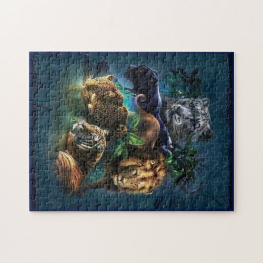 Wilde Katzen Puzzle (Horizontal)