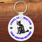 Wilde Katzen sind wichtig. Trap-Neuter-Return. Schlüsselanhänger (Vorderseite)