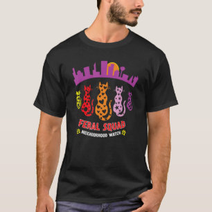 Wilde Katzen Squad Katzenrettung TNR Katzenlady Ka T-Shirt