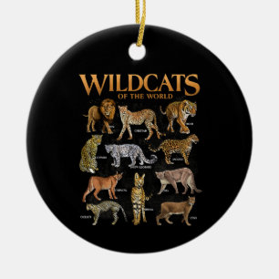 Wilde Katzen Tiere der Welt Bildung Wilde An Keramik Ornament