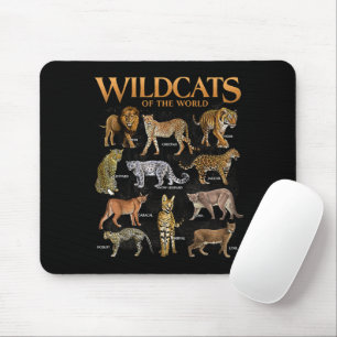 Wilde Katzen Tiere der Welt für Erziehung und Bild Mousepad