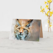 wilde Katzengrußkarte Karte (Gelbe Blume)