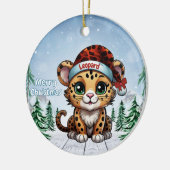 Wilde Katzenliebhaber Wald Wildtiere Kätzchen Keramik Ornament (Links)