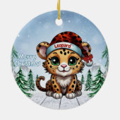 Wilde Katzenliebhaber Wald Wildtiere Kätzchen Keramik Ornament (Hinten)