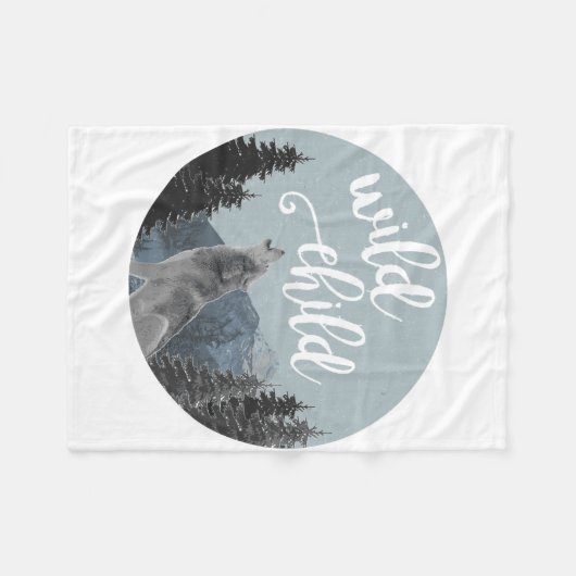 Wilde KinderFleece-Decke Fleecedecke (Vorderseite (Horizontal))