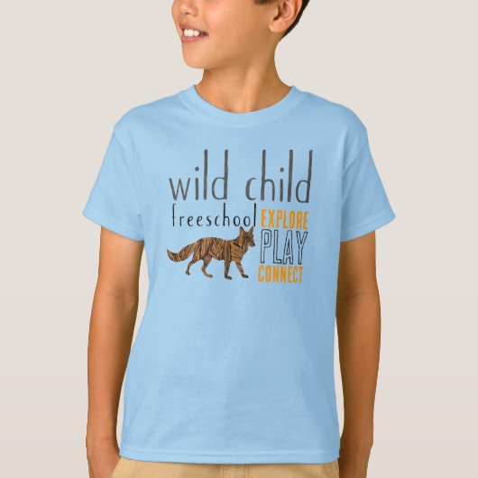 Wilde Kinderfox-Entwurfs-Dunkelheit T-Shirt (Vorderseite)