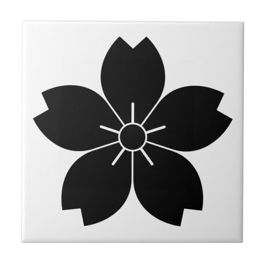 Wilde Kirschblüte Fliese (Vorderseite)