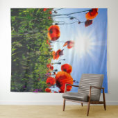 Wilde Klatschmohnblumen Wandteppich (Beispiel (Horizontal))