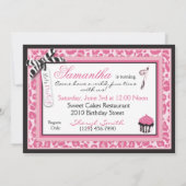 Wilde kleiner Kuchen CP-Einladungs-Karte B1 Einladung (Rückseite)