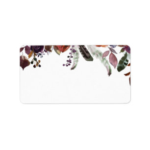 Wilde königliche leere Gast-Adresse der Blüten-  Adressaufkleber