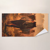 wilde Konik-Pferde, die direkt in den Krieg kamen Badehandtuch (Badehandtuch)