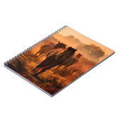 wilde Konik-Pferde, die direkt in den Krieg kamen Notizblock (Linke Seite)