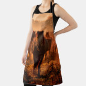 wilde Konik-Pferde, die direkt in den Krieg kamen Schürze (InSitu)