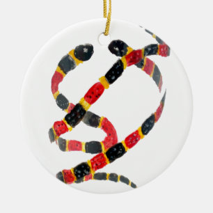 Wilde Korallenschlange Keramikornament