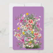 Wilde Kosmosblumen Einladung (Rückseite)