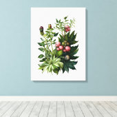 Wilde Kräuter und Blume Aquarellkunst Leinwand (Insitu (Holzboden))